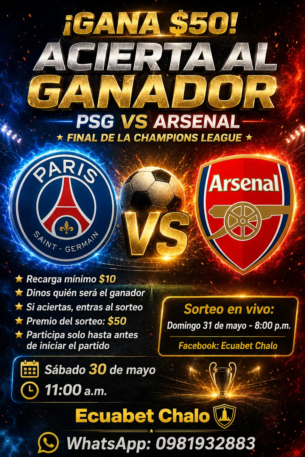 PSG vs Arsenal (Final Champions League 2026)
